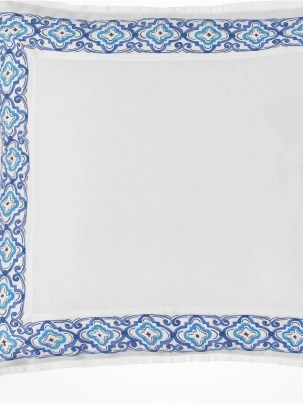 New Dena Home Sky cotton Blue Border euro Pillow Sham
